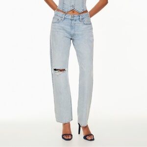 Aritzia Light Blue Straight Leg Jeans